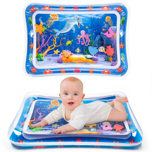 (Premium ) Sensory Baby Water Mat for Tummy Time & Motor Skills